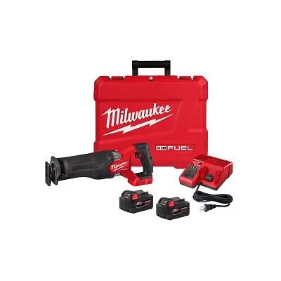 Milwaukee Custom M18 Fuel Sawzall Reciprocating Saw, 2 Battery XC5.0, 2821-22