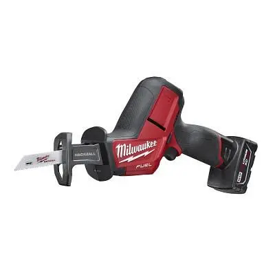 Milwaukee Serrated M12 Fuel Hackzall Recip Jigsaw (1) XC 4.0 Battery Kit, 2520-21XC