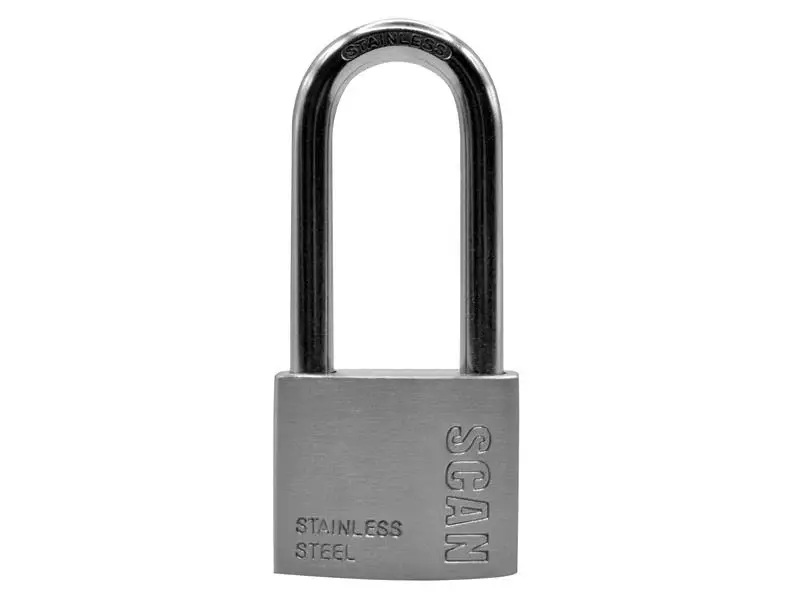 Scan Non-corrosive Steel Padlock 50mm Long Shackle