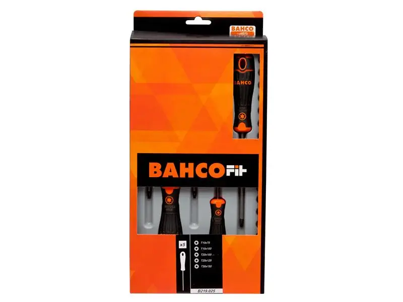 Bahco B219.025 BAHCOFIT TORX Screwdriver Place, 5 Piece