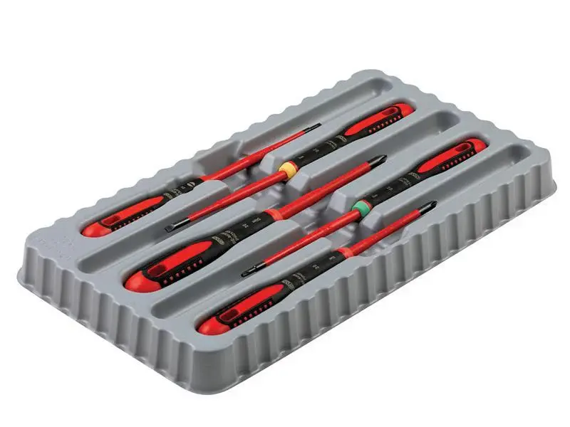 BE-9871SL ERGO» Slim VDE Insulated Screwdriver Place, 5 Piece