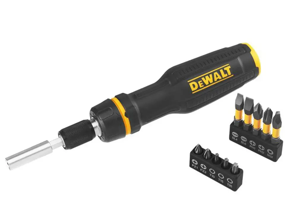 Dewalt Hand Tools Thorough Fit Telescoping Multi-Bit Ratcheting Screwdriver + 10 Bits