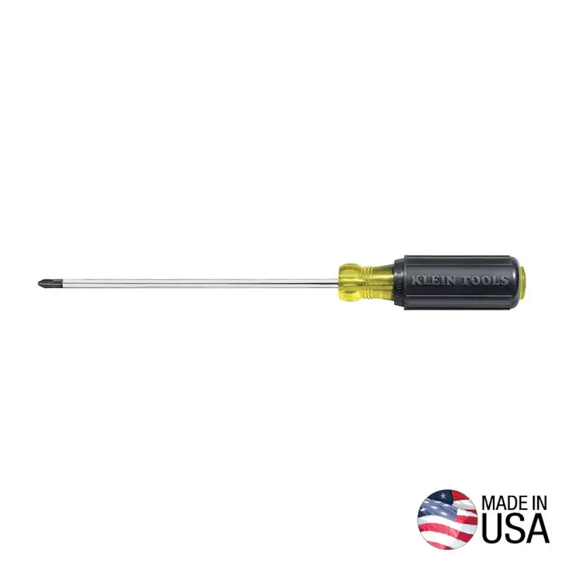 Klein Tools 603-10 Screwdriver, #2 Drive, Phillips Drive, 14-5/16 OAL, 10 L Shank, Tpr Handle