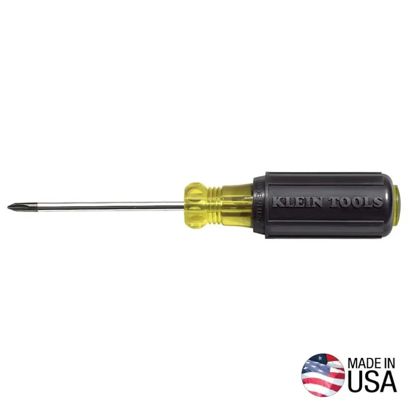 Klein Tools 603-3 Screwdriver, #1 Drive, Phillips Drive, 6-3/4 OAL, 3 L Shank, Tpr Handle, Cushion-Grip Handle