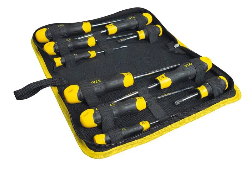STANLEY CUSHION GRIP Screwdriver Place Wallet, 10 Piece