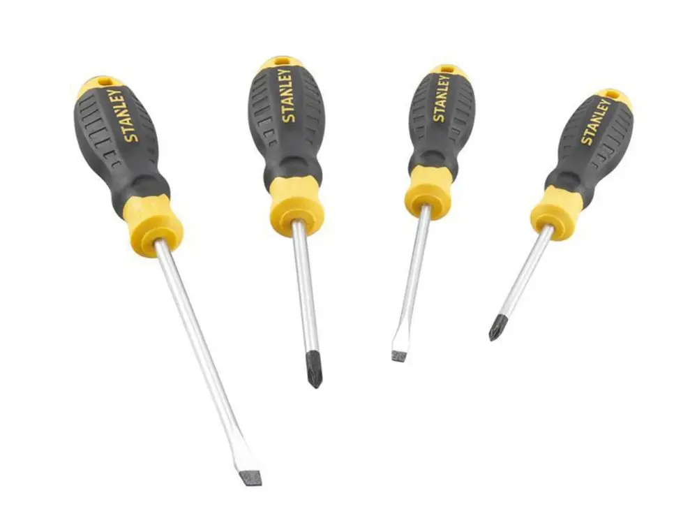 Stanley Hand Tools Cushion Grip Screwdriver Adjust, 4 Piece
