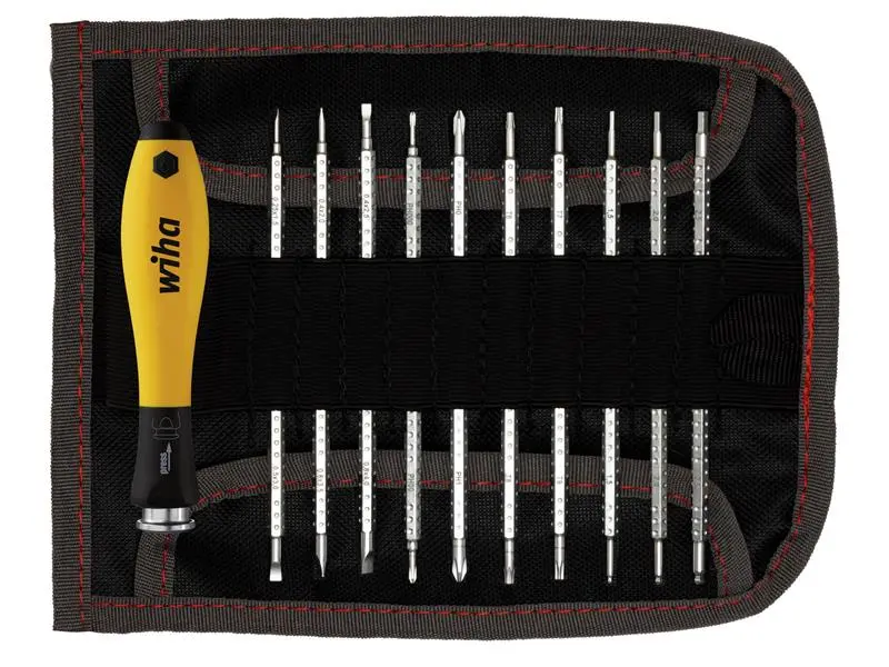 Wiha SYSTEM 4 SoftFinish ESD Interchangeable Screwdriver Place, 12 Piece