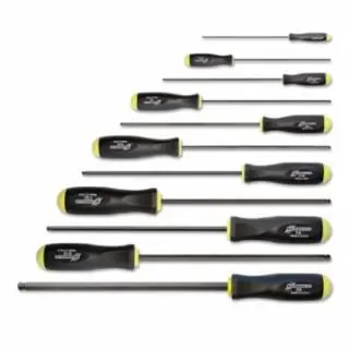 Bondhus Balldriver Long Hex Screwdriver Sets, Hex Ball, 11 Piece, 5/64 - 3/8 , 10737
