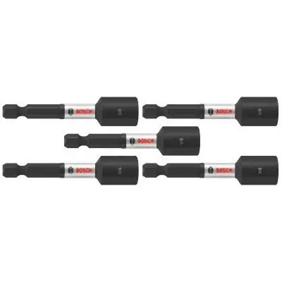 Bosch 5 pieces Impact Tough™ 2-9/16 Inches x 3/8 Inches Coupling Nutsetter (Bulk Pack), 2610041072