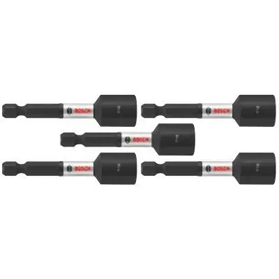 Bosch 5 pieces Impact Tough™ 7/16 Inches x 2-9/16 Inches Nutsetters (Bulk Pack), 2610041073