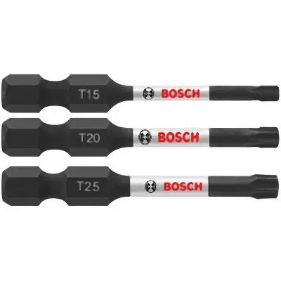 Bosch 3 pieces Impact Tough™ 2 Inches Torx® Screwdriving Bit Set, 2610050955