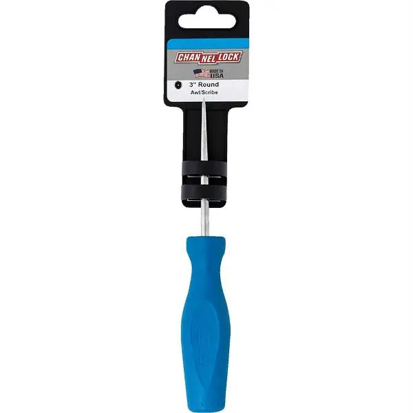 Channellock Pick Scratch Awl x 3" Stubby 1/4" Round Shank, SAW3H