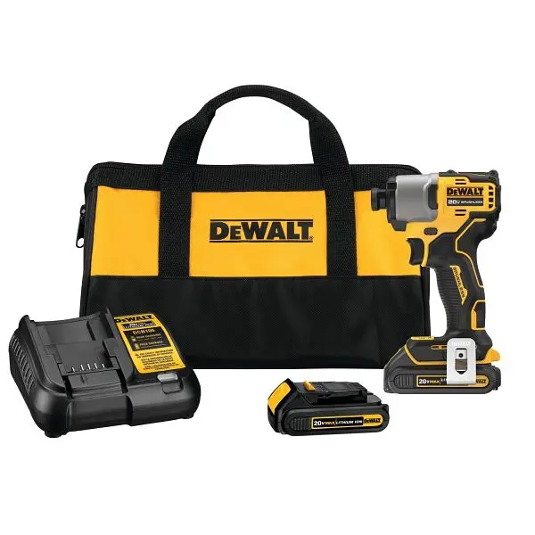 DeWalt 20V Max 1/4" Brushless Cordless Impact Driver Kit, DCF840C2
