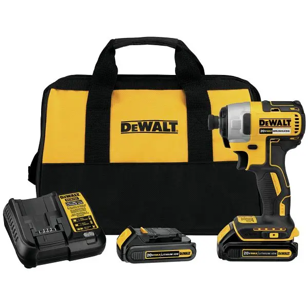 DeWalt 20V Max Brushless 1/4" Cordless Impact Driver Kit, DCF787C2