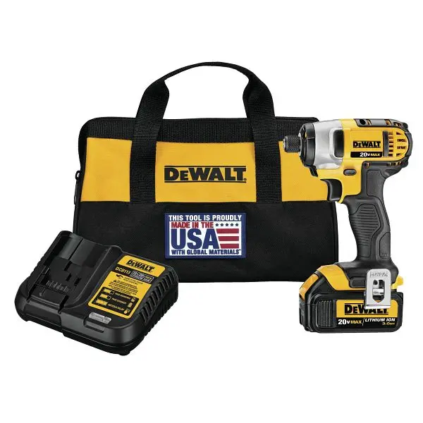 DeWalt Diamond-Pattern 20V Max 1/4" Variable Speed Cordless Impact Driver (1-Battery Incorporated and Charger Incorpo...