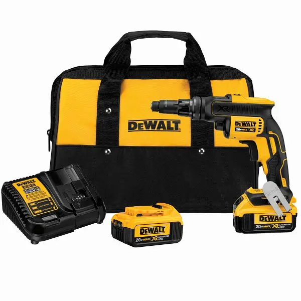 DeWalt UL-Listed 20V Max XR Versa-Clutch Adjustable Torque Threaded Fastenergun Kit, DCF622M2