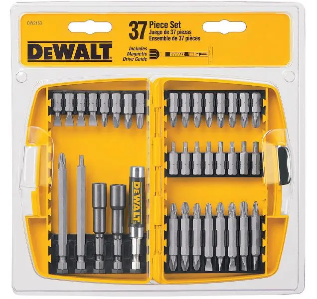 DeWalt UL-Listed 37 Pieces Power Screw Driving Set, DW2163