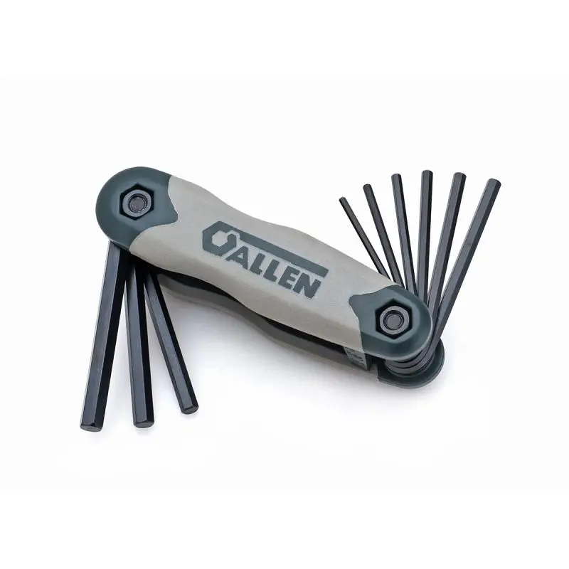 Gearwrench Non-Slip 9 Piece Dual Material Fold-up SAE Hex Key Set, 56624G