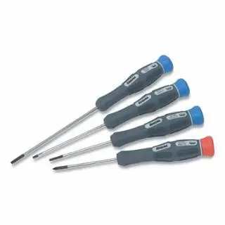 Ideal Tridon 4 Pc Slim Electronic Lag Screwdriver Set, Cabinet, Phillips, 3/32 x 2-1/2 , 3/32 x 3 , 1/8 x 4 , #0 x 2-1/2 ,...