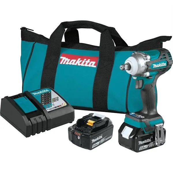 Makita Small 18V LXT Lithium-Ion Brushless Cordless 4-Speed 1/2" Square Drive Impact Allen Wrench Kit Friction Ring A...