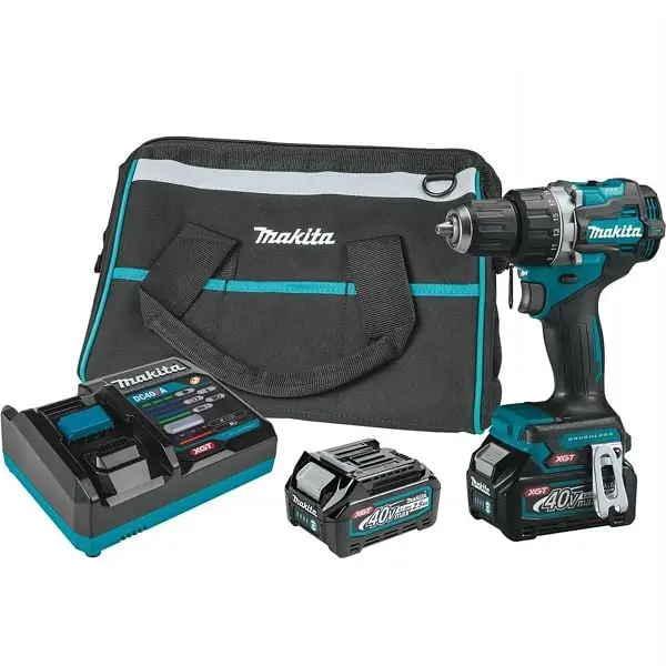 Makita Water-Resistant 40V max XGT Space-saving Brushless Cordless 1/2" Driver-Drill Kit, 2-speed, L.E.D. Light, bag ...