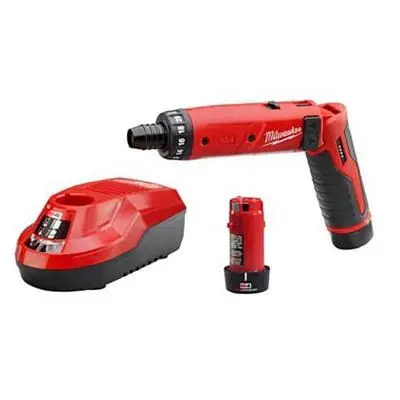 Milwaukee M4 1/4" Hex Machine Screwdriver (2) Battery Kit, 2101-22