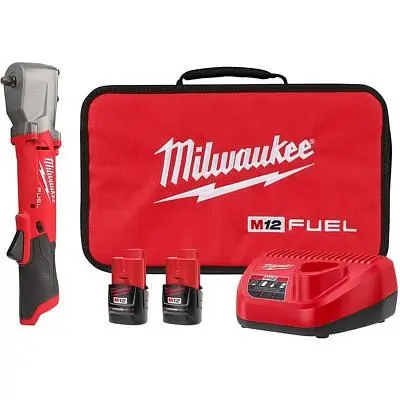 Milwaukee M12 Fuel 3/8" Right Angle Impact Adjustable Wrench Kit, 2564-22