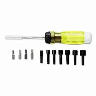 Proto General Purpose Ratchet Single End Screwdriver Bit Set, 11 Pieces, 11--1 Drive, 8-3/4" L, Plastic/Steel, J9322