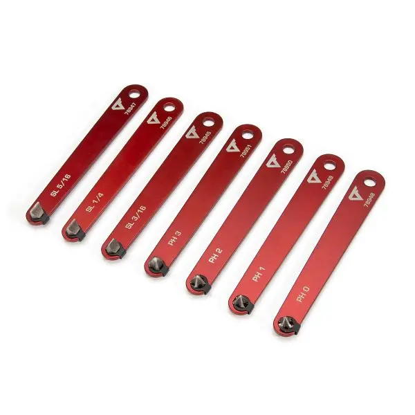 STEELMAN Diamond Tipped Low Profile Phillips/Slotted Self-Tapping Screwdriver Set, 7 Pieces, 78944