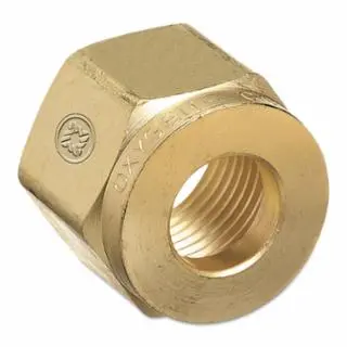 WESTERN Snap-On ENTERPRISES Regulator Nuts, 3,000 Psig, Brass, Cga-540, 1 piece per pack, 662 WESTERN ENTERPRISES