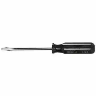 WRIGHT TOOL Slotted Plug Cap Screwdriver Round Shank, 1/4 , 10 1/4 Overall L, 9124
