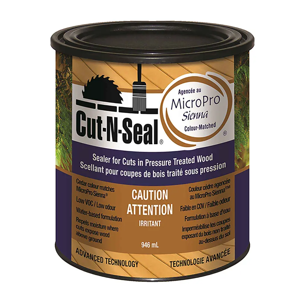 Sealer Cuts Pressure Treated Wood Cedar Cocoa, 946 ml