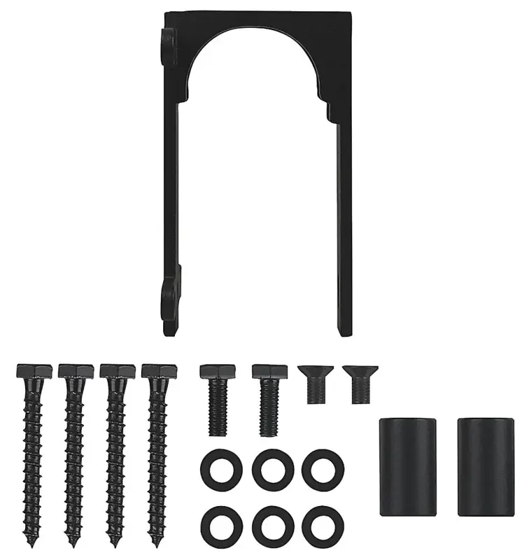 National Hardware N700-115 Bypass Bracket Kit, Chromed, Matte Black