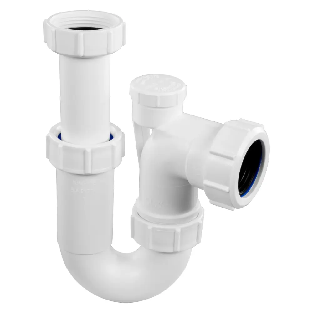 McAlpine ASA10V-FS 75mm Water Seal Tunable Inlet Tubular Swivel Anti-Syphon (Silentrap) 'P' Trap Universal Outlet Fixed Stalk