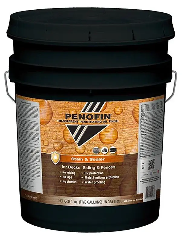 Penofin FSSDW5G Stain and Sealer, Low-sheen, Dark Walnut, Liquid, 5 gal (1 Gallon)