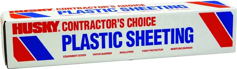 Poly-America CF0112-0400C Painter's Sheeting, 1 mil Thick, 400 ft L, 12 ft W, Crystal