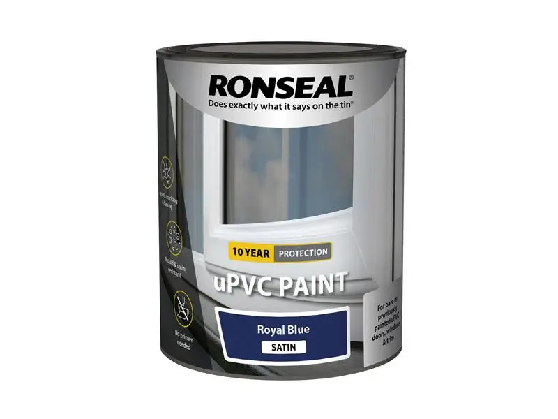 Ronseal uPVC Paint Royal Azure Satin 750ml