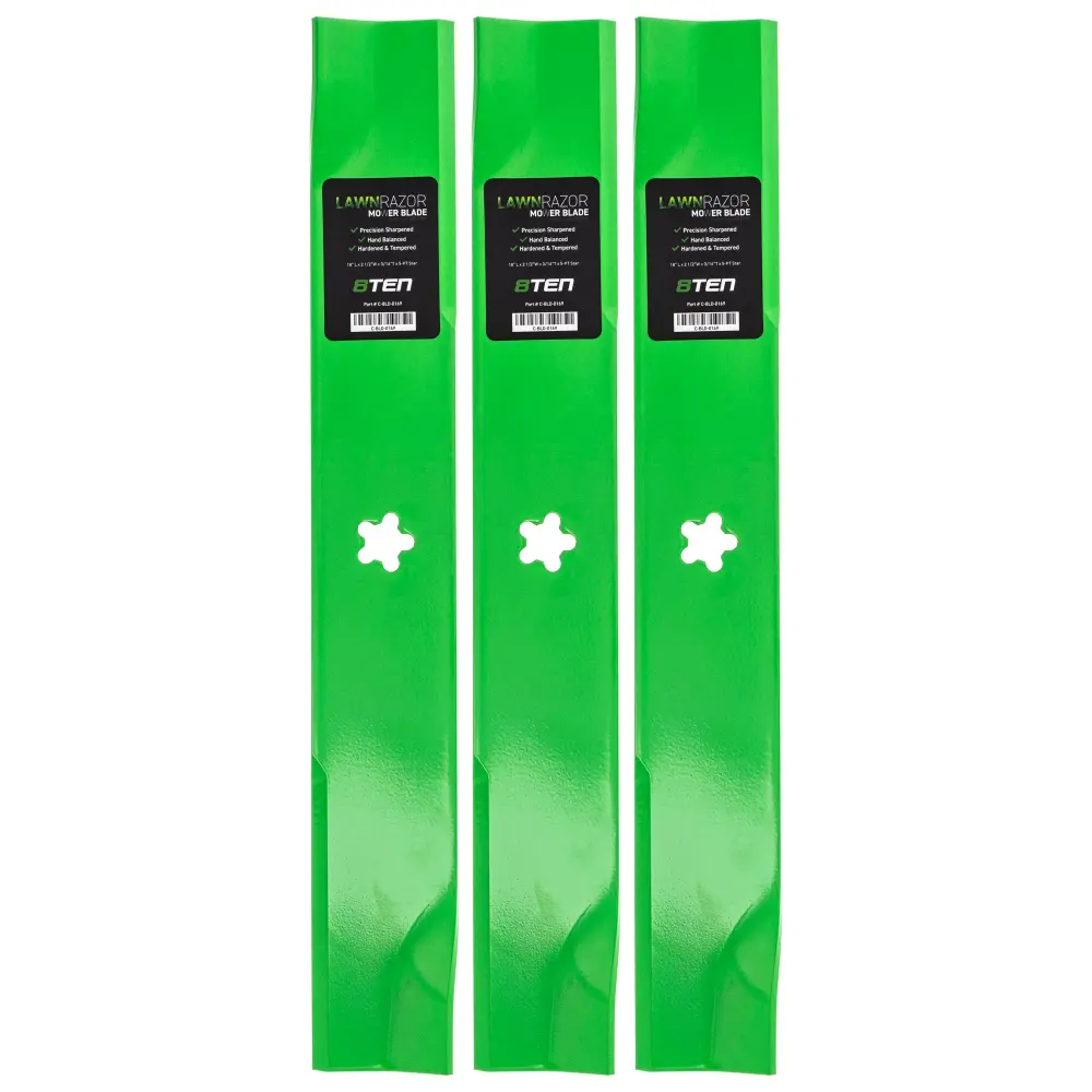 LawnRAZOR High Lift Blade Husqvarna RedMax Jonsered 539112079 | SET THREE