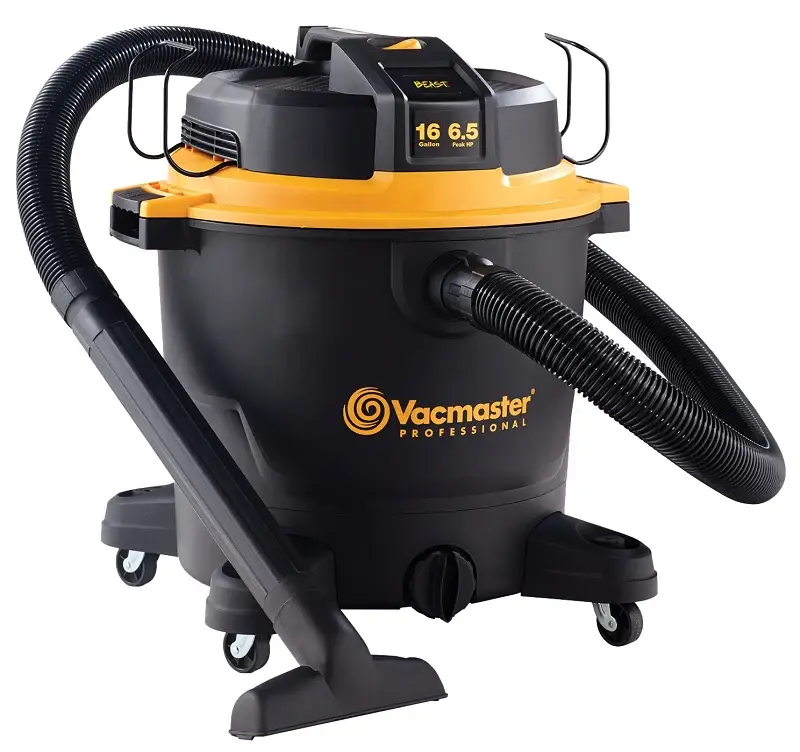 Heavy Duty Vacmaster Beast Series VJH1612PF 0201 Wet and Dry Vacuum, 16 gal, 120 V, Black/Yellow