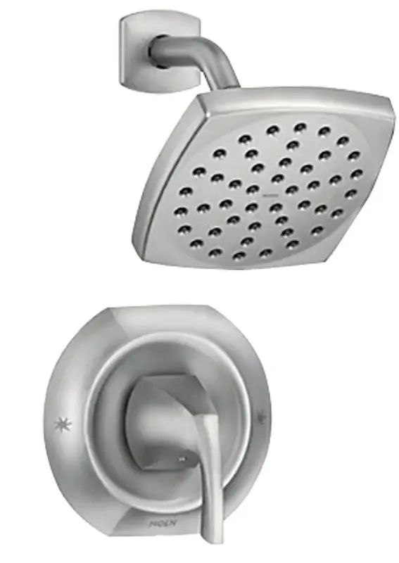 Moen Lindor Posi-Temp Series 82506SRN Tub and Shower Valve, 1.75 gpm, 6 Showerhead, Metallic, Brushed Nickel, 1-Handle