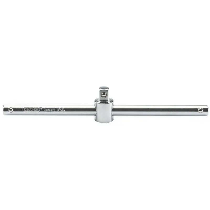 Draper H2/MS Satin Shiny metal Sliding T Bar, 1/2" Sq. Dr. - (16790)