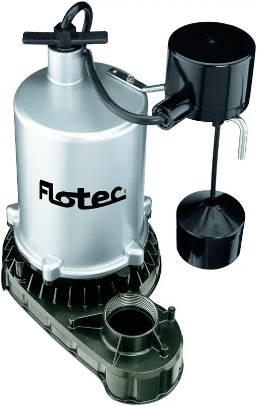 Flotec FPZT7450 Sump Pump, 7.5 , 115 V, 0.75 hp, 1-1/2 Outlet, 26 ft Max Head, 420 gph, Spelter