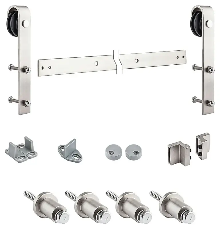 National Hardware N700-002 Decorative Sliding Door Hardware, Chromed, Satin Nickel
