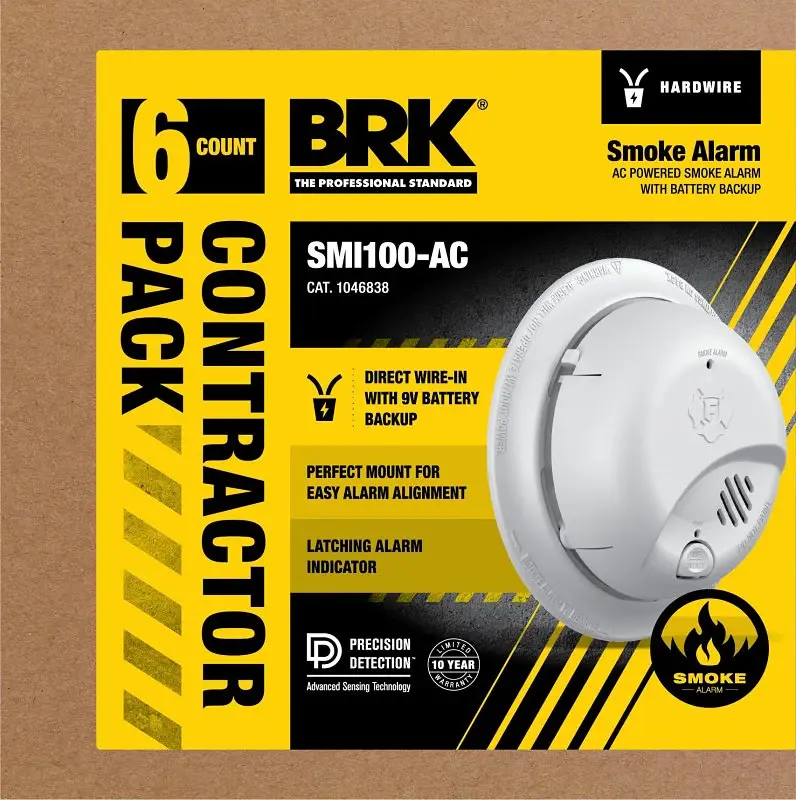 First Alert 1046838 Smoke Alarm, Ionization Sensor, Snow