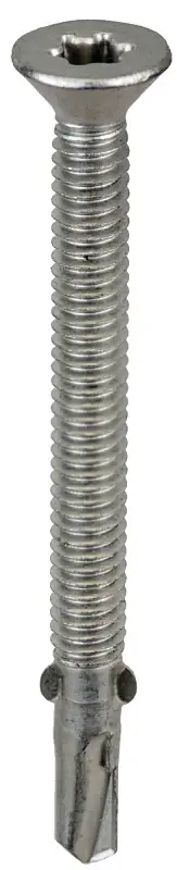 Acorn International S-WM12212G250 Screw, #12 Thread, Star Drive, Self-Tapping, Winged Point, Galvanized Chromed, 250 BAG