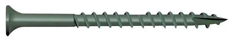 Camo 0341159 Deck Screw, #9 Thread, 2-1/2 L, Bugle Head, Star Drive, T25 Drive, Carbon-fiber Steel, 1750/PK