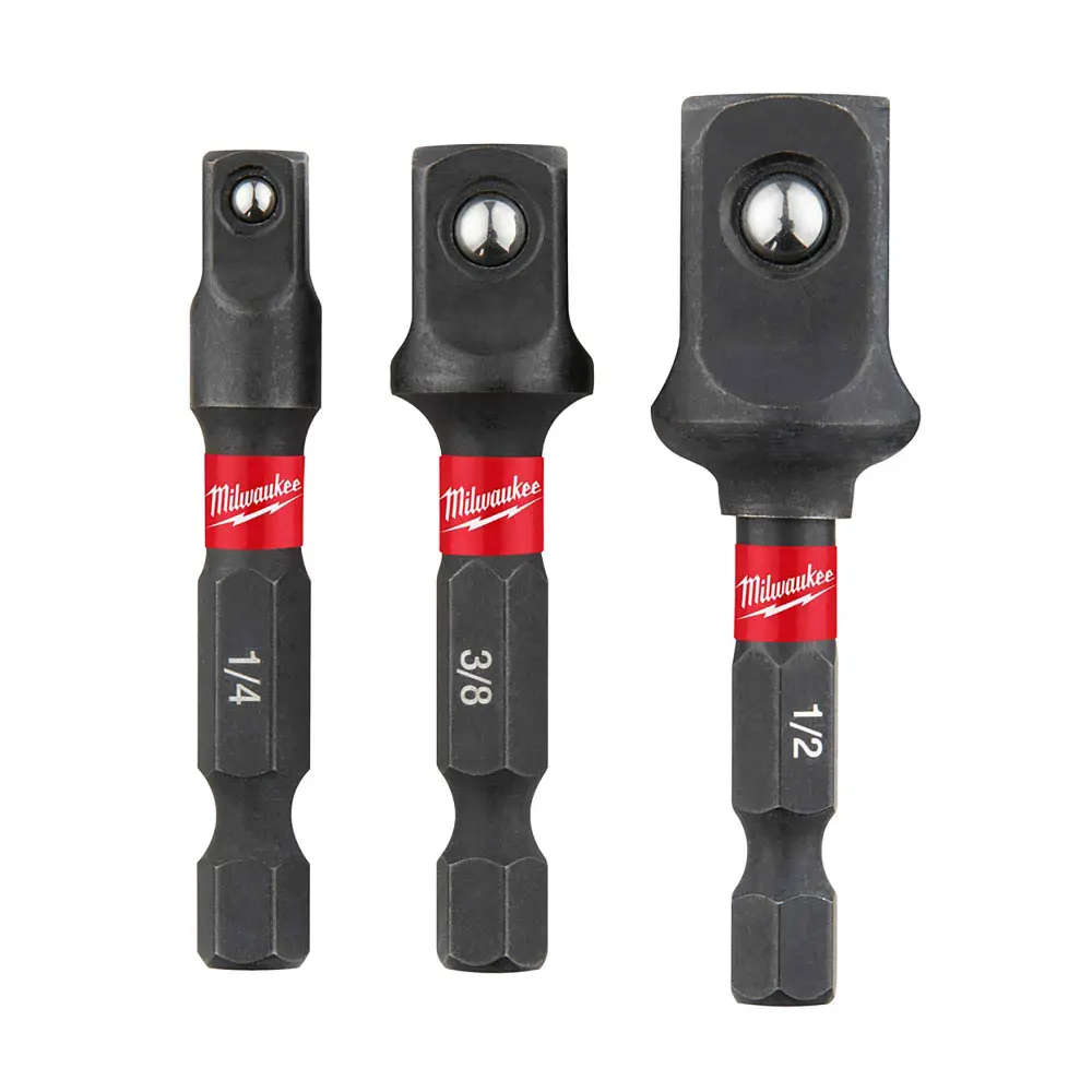 Hexagon Socket Adapter Adjust Shockwave Impact Wrench, 3 Pieces