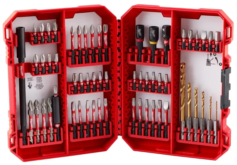 Milwaukee SHOCKWAVE Impact Duty Series 48-32-4097 Drill-Drive Adjust, 60-Piece, All-Purpose, Alloy Steel