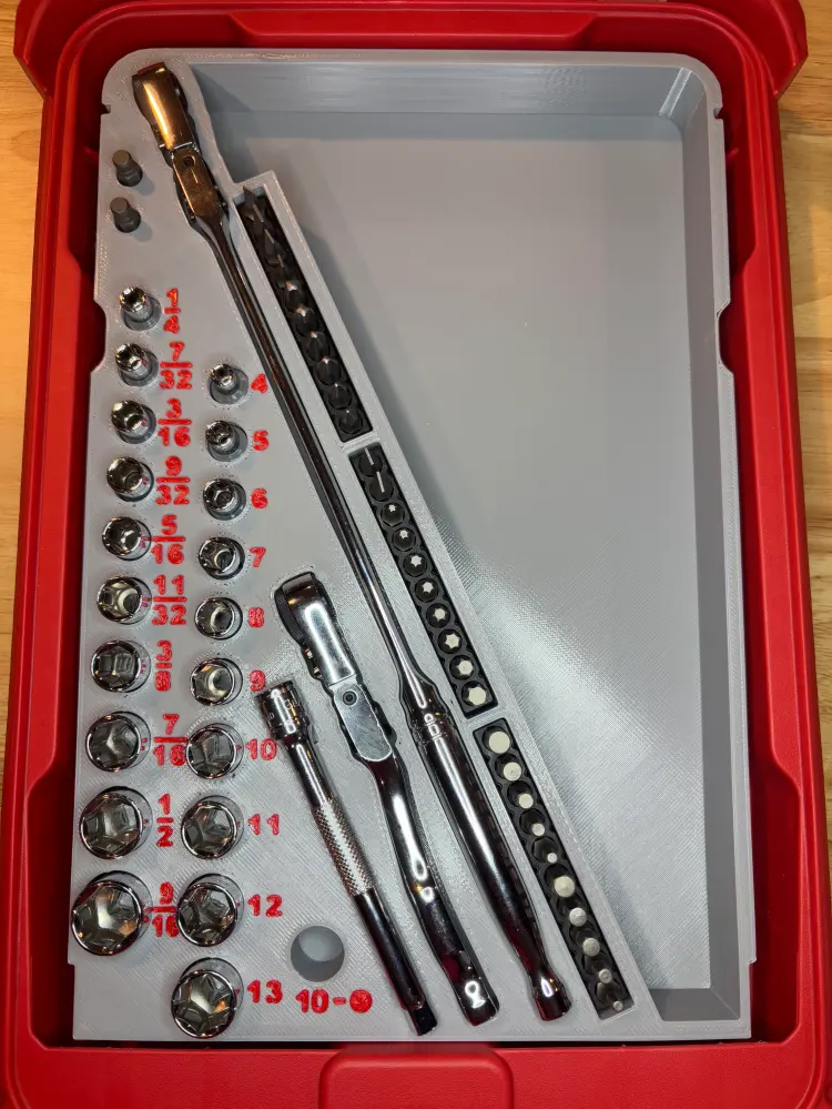 Packout Insert Gear Wrench 55-Piece 1/4" Drive Socket Adjust (GW55)