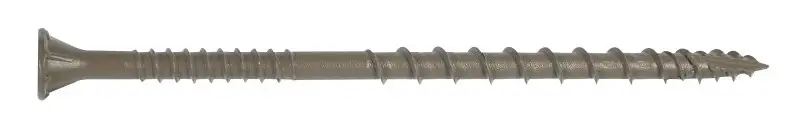 Simpson Strong-Tie Deck-Drive DSV DSVT3S Screw, #10 Thread, 3 L, Ribbed Flat Head, T25 Drive, Alloy